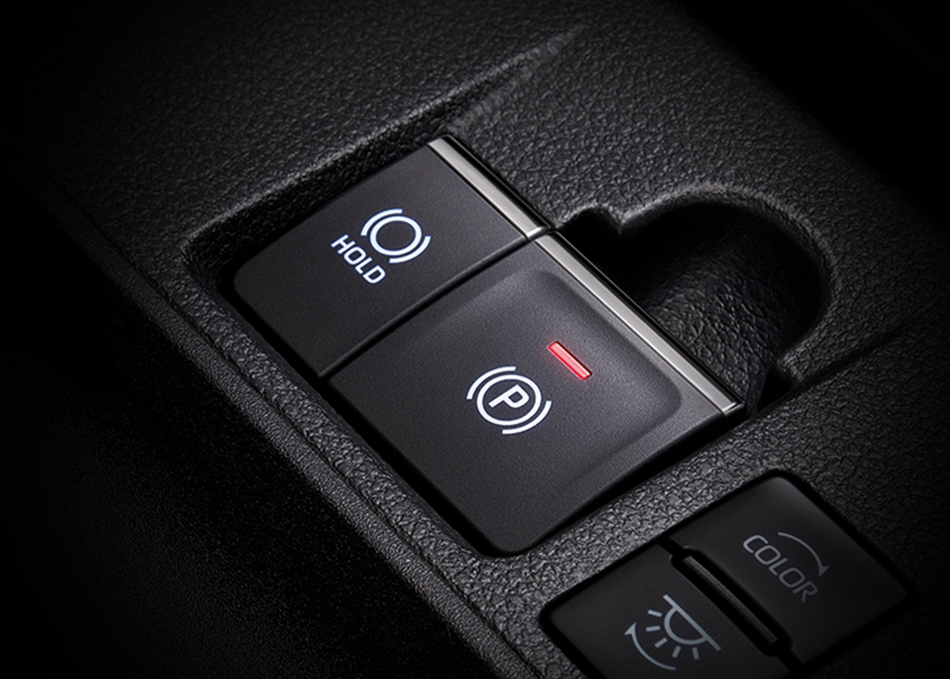 ระบบเบรกมือไฟฟ้hา EPB (Electric Parking Brake) wร้อมระบบหน่วงเบรกอัตโนมัติ ABH (Auto Brake Hold)