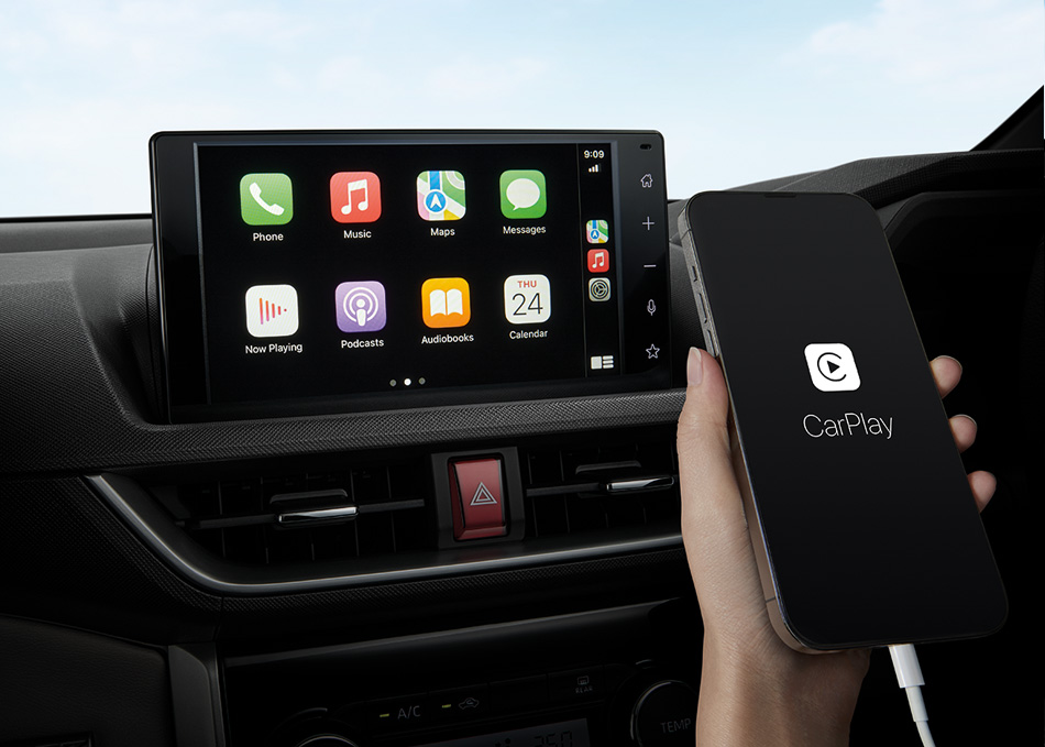 เครื่องเสียงหน้าจอสัมผัสขนาด 9 นิ้ว รองรับ Apple CarPlay, Android Auto และ Bluetooth