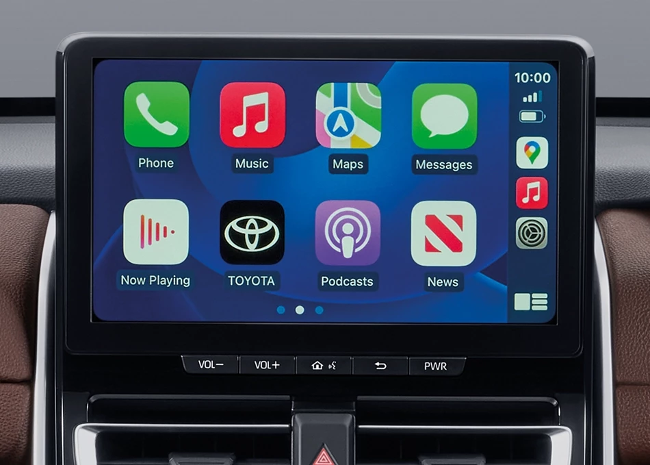 หน้าจอสัมผัสขนาด 10.1 นิ้ว รองรับ Apple CarPlay แบบไร้สาย และ Android Auto