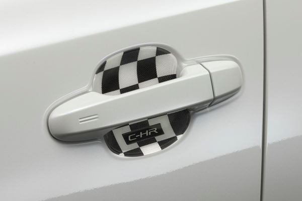 กรอบรองที่จับประตู (ลายหมากรุก) / Door Handle Sticker (Checker)